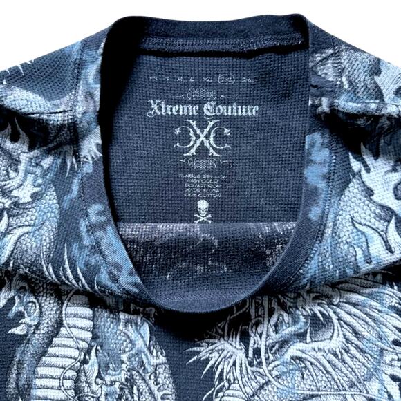 Xterme Couture Blue/Gray Long-Sleeve Top | Size 2XL - Picture 3 of 4